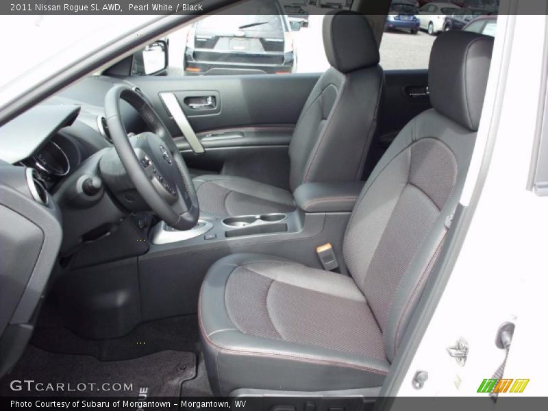Pearl White / Black 2011 Nissan Rogue SL AWD