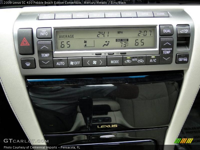 Controls of 2009 SC 430 Pebble Beach Edition Convertible