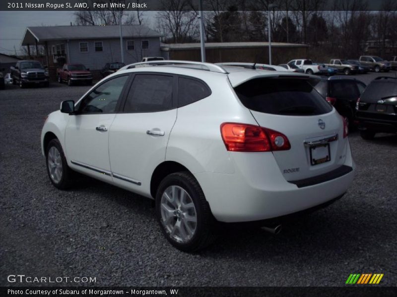 Pearl White / Black 2011 Nissan Rogue SL AWD