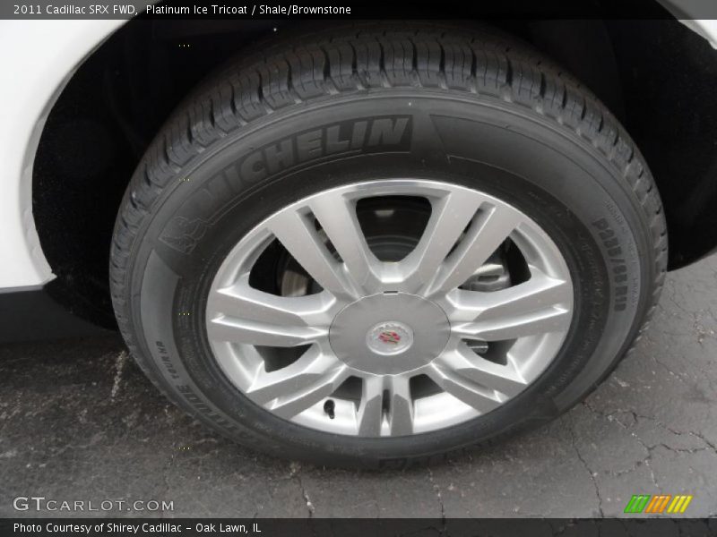 Platinum Ice Tricoat / Shale/Brownstone 2011 Cadillac SRX FWD