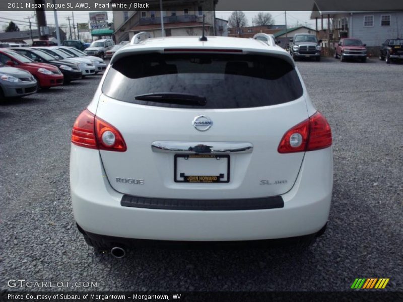 Pearl White / Black 2011 Nissan Rogue SL AWD