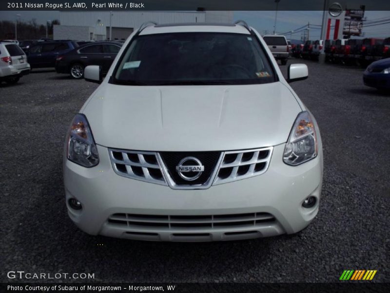 Pearl White / Black 2011 Nissan Rogue SL AWD