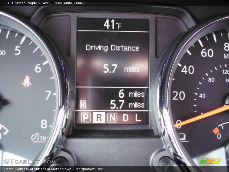 Pearl White / Black 2011 Nissan Rogue SL AWD