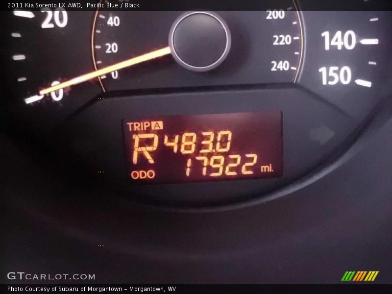 Pacific Blue / Black 2011 Kia Sorento LX AWD