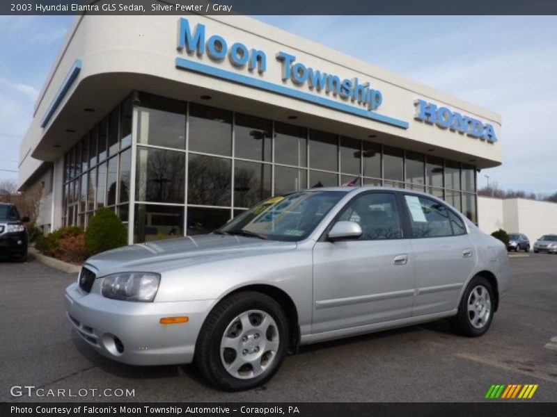 Silver Pewter / Gray 2003 Hyundai Elantra GLS Sedan