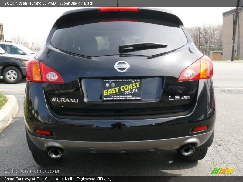 Super Black / Black 2010 Nissan Murano LE AWD