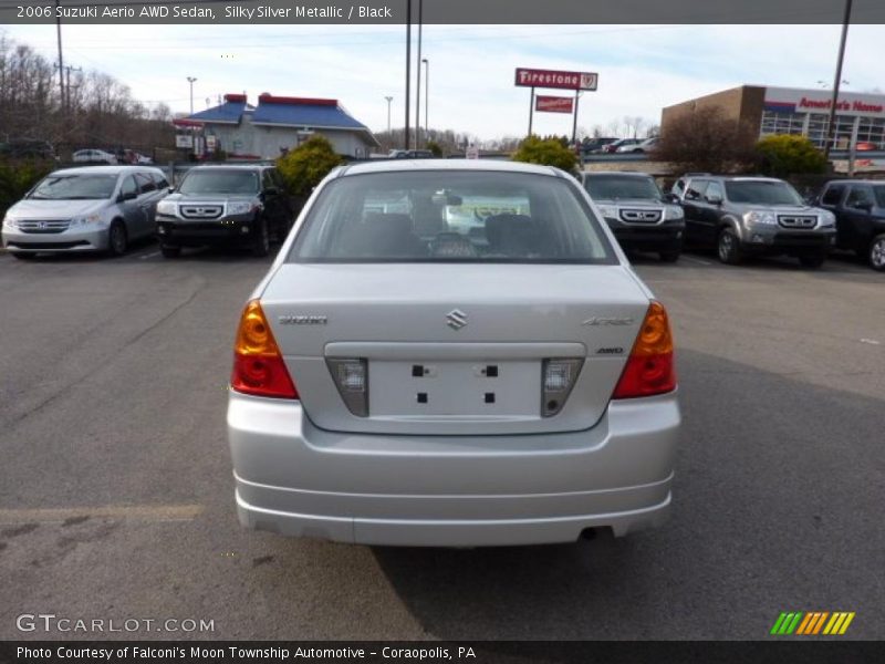 Silky Silver Metallic / Black 2006 Suzuki Aerio AWD Sedan