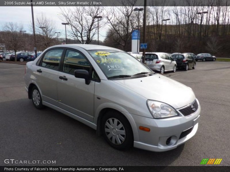 Silky Silver Metallic / Black 2006 Suzuki Aerio AWD Sedan