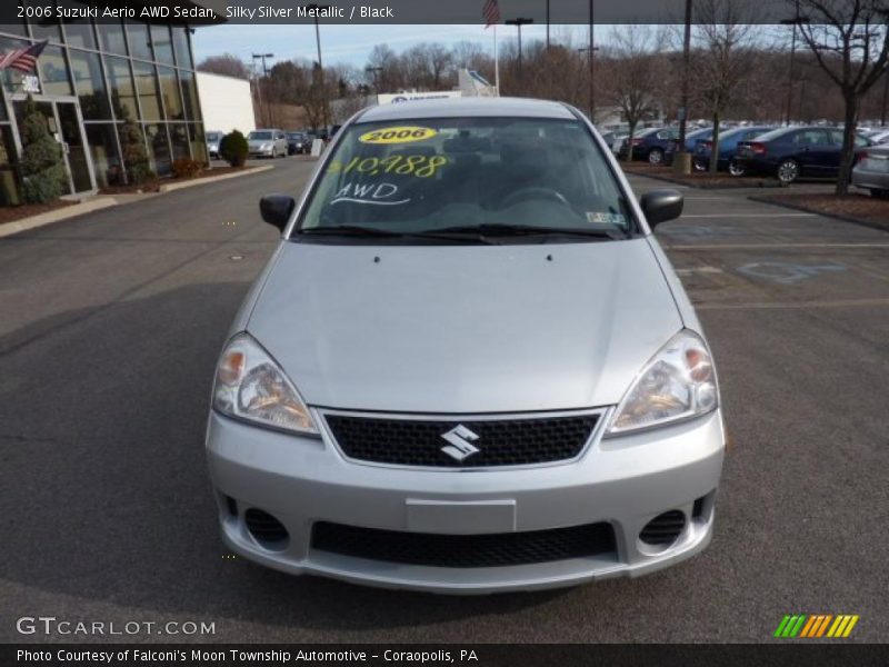 Silky Silver Metallic / Black 2006 Suzuki Aerio AWD Sedan