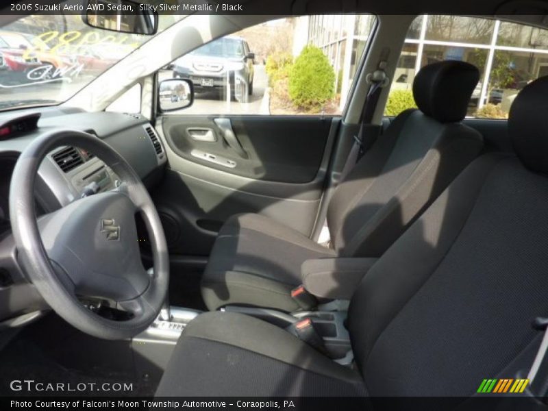 Silky Silver Metallic / Black 2006 Suzuki Aerio AWD Sedan