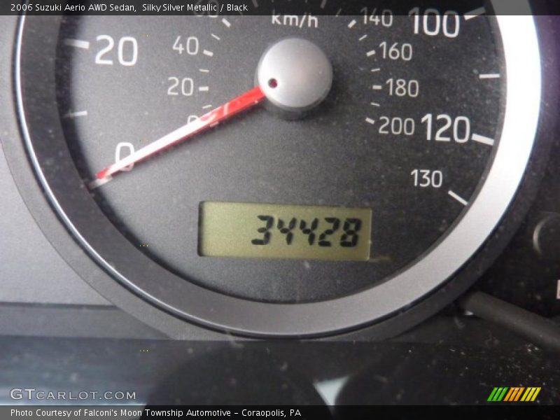 Silky Silver Metallic / Black 2006 Suzuki Aerio AWD Sedan