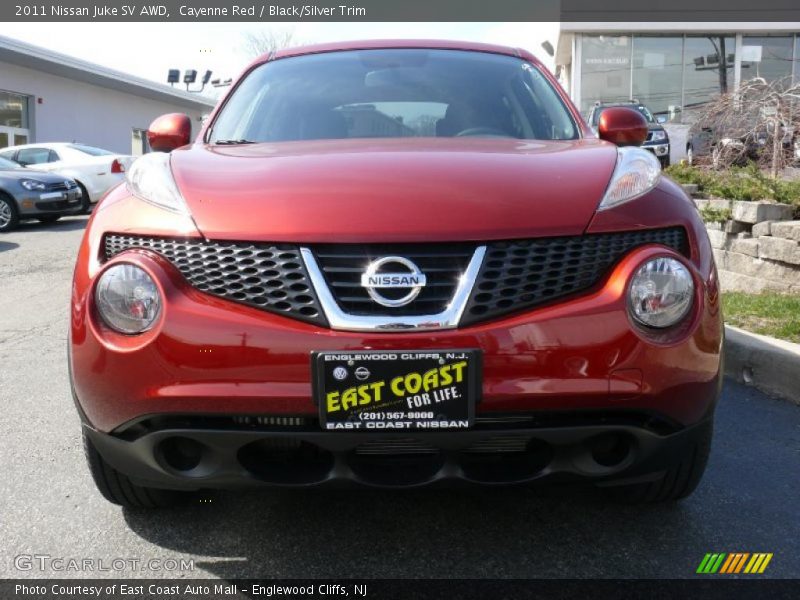 Cayenne Red / Black/Silver Trim 2011 Nissan Juke SV AWD