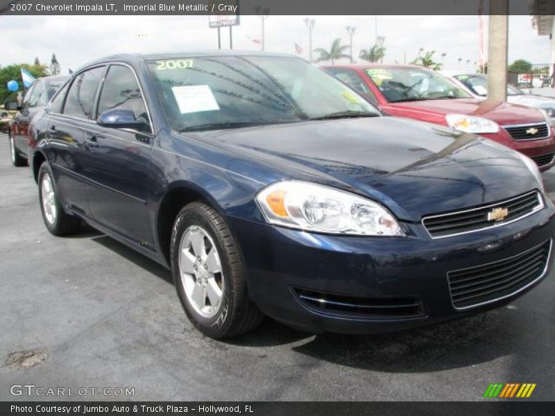 Imperial Blue Metallic / Gray 2007 Chevrolet Impala LT