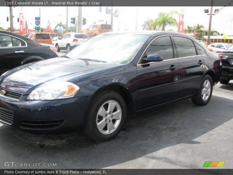 Imperial Blue Metallic / Gray 2007 Chevrolet Impala LT