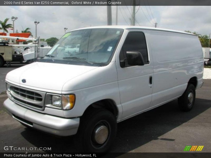 Oxford White / Medium Graphite 2000 Ford E Series Van E250 Commercial