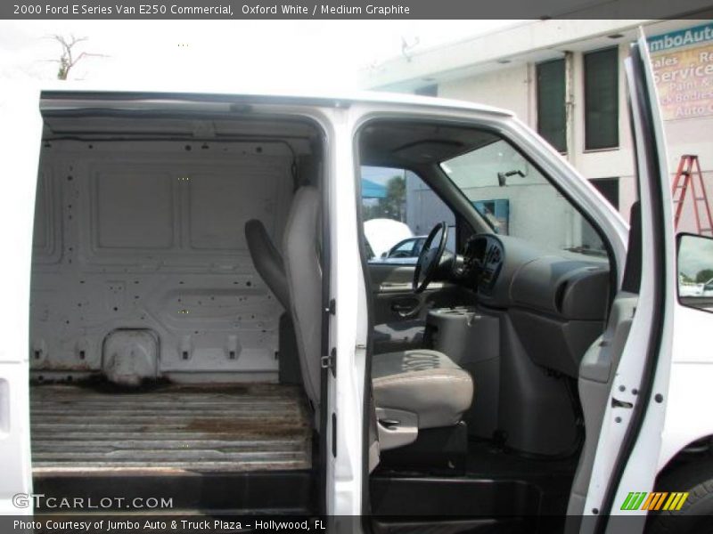 Oxford White / Medium Graphite 2000 Ford E Series Van E250 Commercial