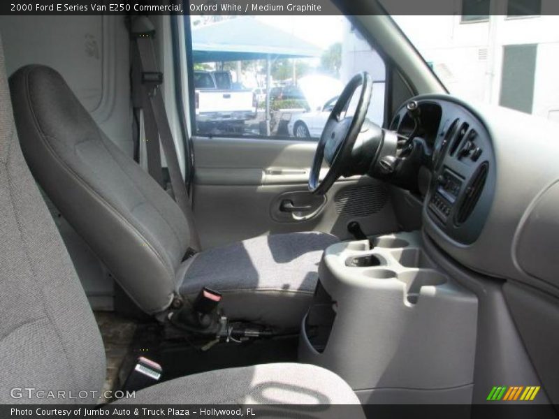 Oxford White / Medium Graphite 2000 Ford E Series Van E250 Commercial