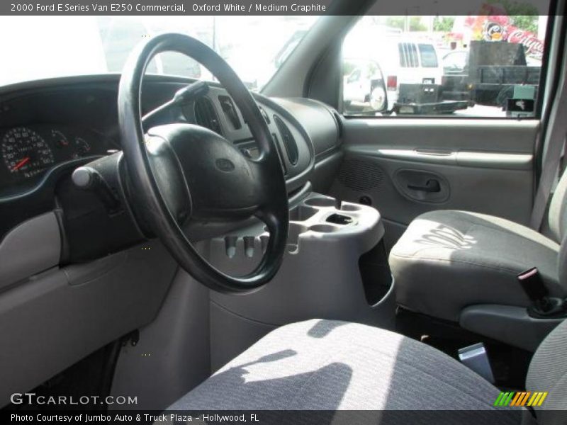 Oxford White / Medium Graphite 2000 Ford E Series Van E250 Commercial