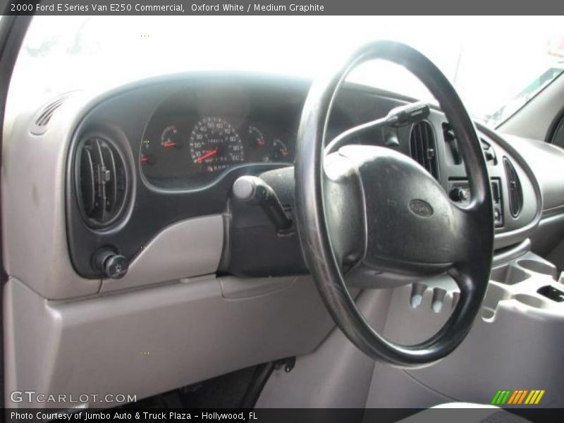 Oxford White / Medium Graphite 2000 Ford E Series Van E250 Commercial
