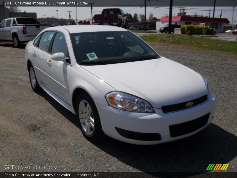 Summit White / Gray 2011 Chevrolet Impala LT