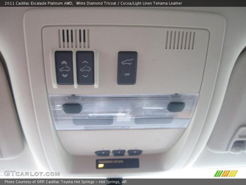 White Diamond Tricoat / Cocoa/Light Linen Tehama Leather 2011 Cadillac Escalade Platinum AWD