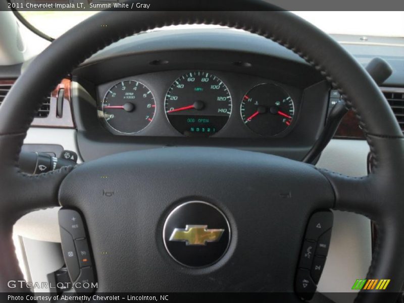 Summit White / Gray 2011 Chevrolet Impala LT