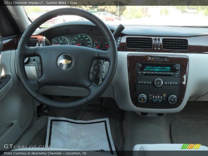 Summit White / Gray 2011 Chevrolet Impala LT