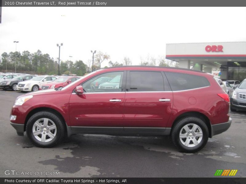 Red Jewel Tintcoat / Ebony 2010 Chevrolet Traverse LT