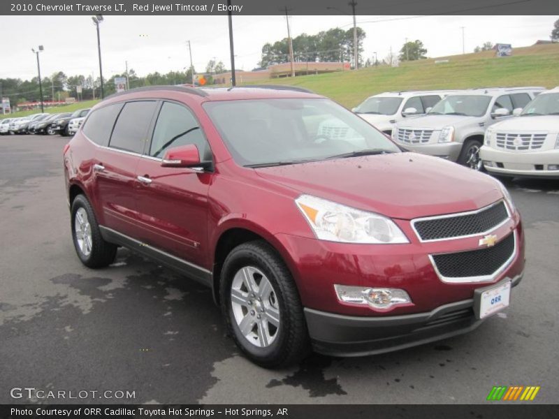 Red Jewel Tintcoat / Ebony 2010 Chevrolet Traverse LT