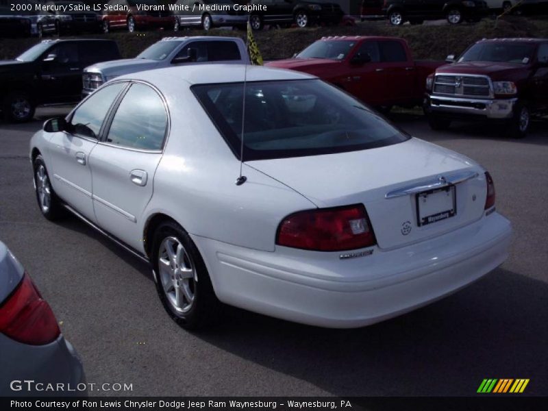 Vibrant White / Medium Graphite 2000 Mercury Sable LS Sedan