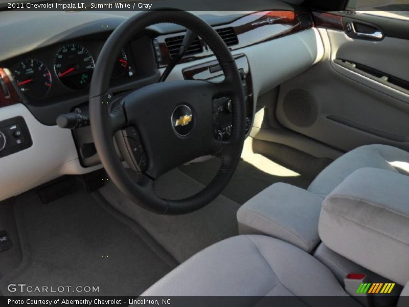 Summit White / Gray 2011 Chevrolet Impala LT