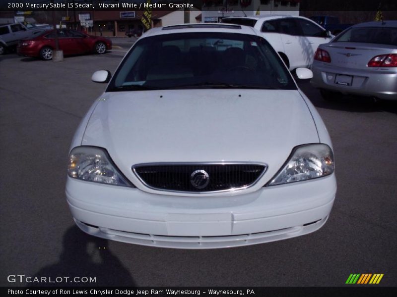 Vibrant White / Medium Graphite 2000 Mercury Sable LS Sedan