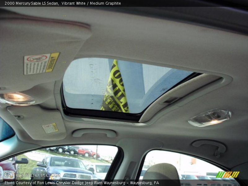 Vibrant White / Medium Graphite 2000 Mercury Sable LS Sedan