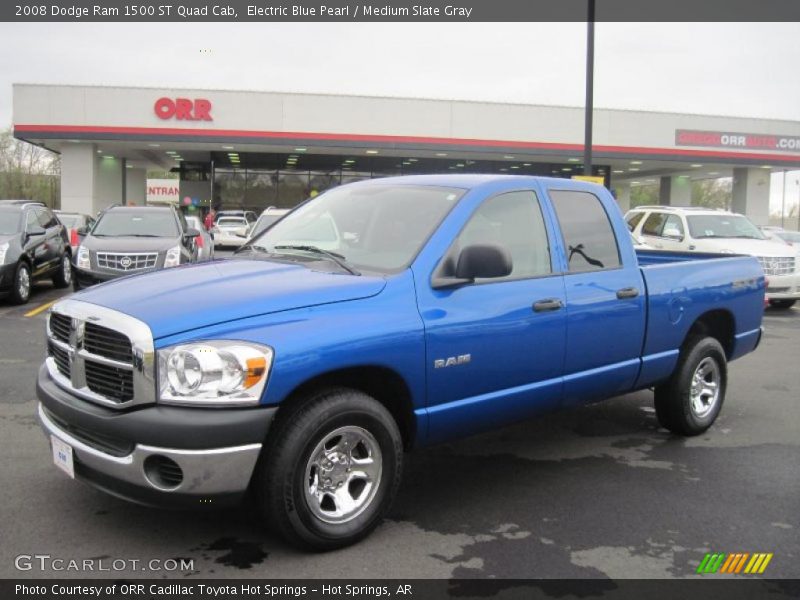 Electric Blue Pearl / Medium Slate Gray 2008 Dodge Ram 1500 ST Quad Cab