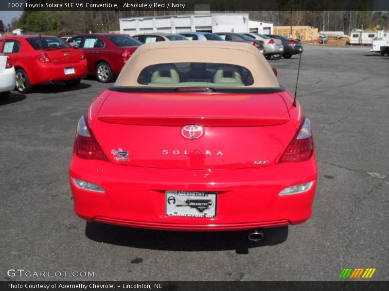 Absolutely Red / Ivory 2007 Toyota Solara SLE V6 Convertible