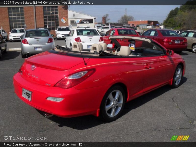 Absolutely Red / Ivory 2007 Toyota Solara SLE V6 Convertible
