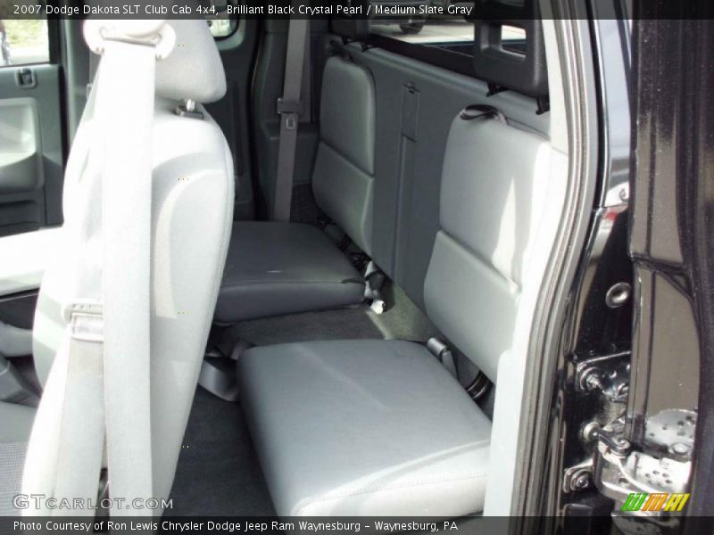 Brilliant Black Crystal Pearl / Medium Slate Gray 2007 Dodge Dakota SLT Club Cab 4x4