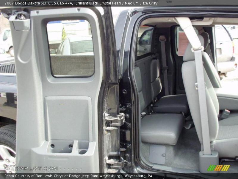 Brilliant Black Crystal Pearl / Medium Slate Gray 2007 Dodge Dakota SLT Club Cab 4x4