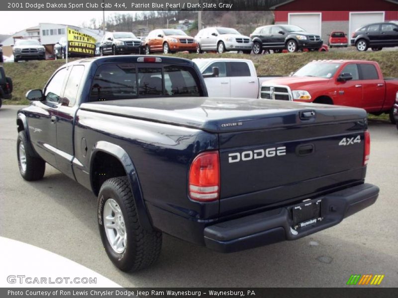 Patriot Blue Pearl / Dark Slate Gray 2001 Dodge Dakota Sport Club Cab 4x4