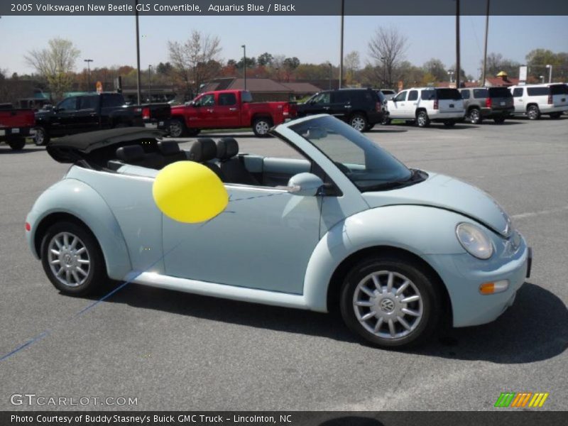 Aquarius Blue / Black 2005 Volkswagen New Beetle GLS Convertible