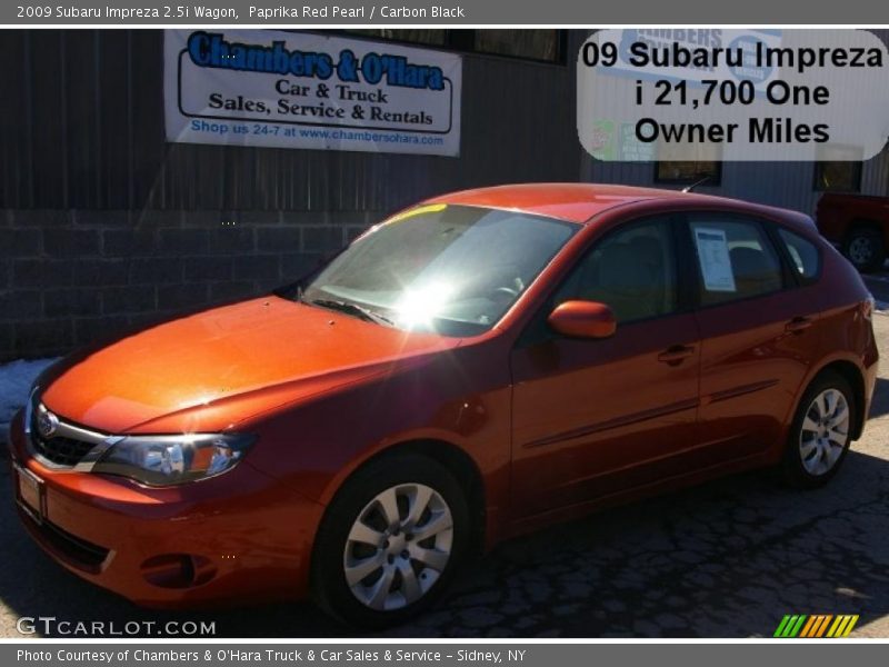 Paprika Red Pearl / Carbon Black 2009 Subaru Impreza 2.5i Wagon