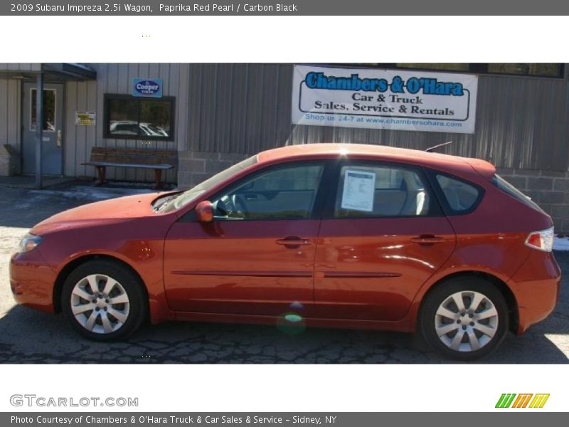 Paprika Red Pearl / Carbon Black 2009 Subaru Impreza 2.5i Wagon