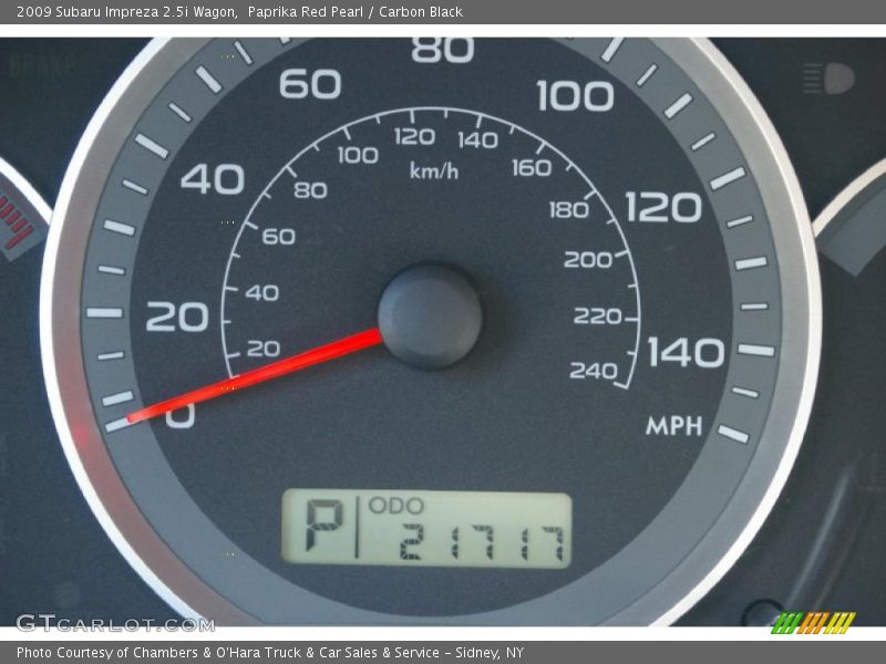 Paprika Red Pearl / Carbon Black 2009 Subaru Impreza 2.5i Wagon