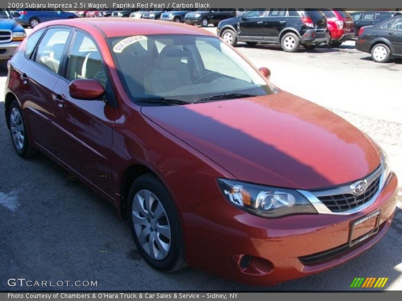 Paprika Red Pearl / Carbon Black 2009 Subaru Impreza 2.5i Wagon