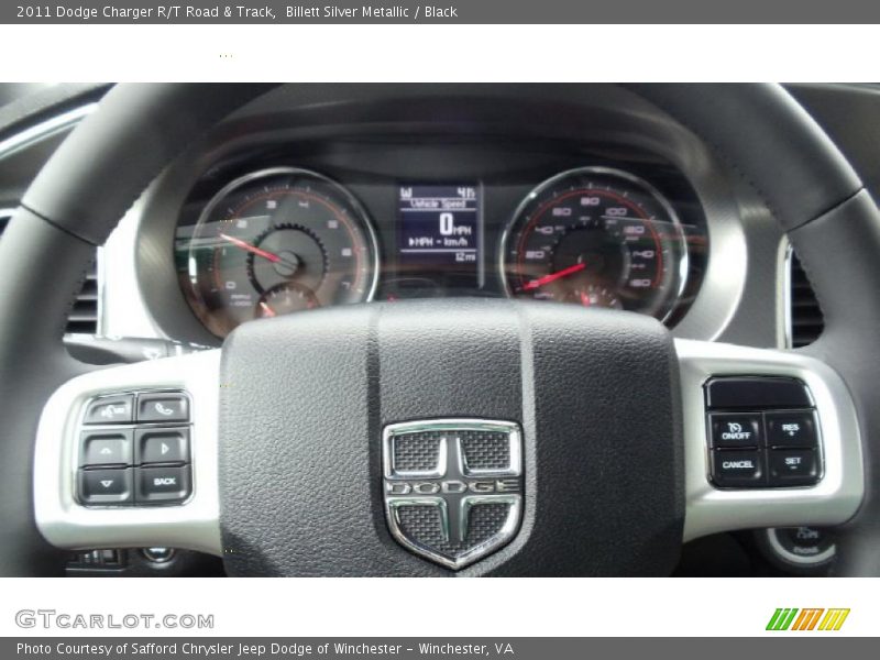 Billett Silver Metallic / Black 2011 Dodge Charger R/T Road & Track