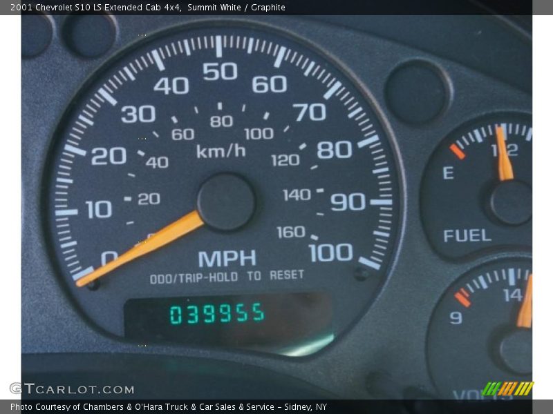 Summit White / Graphite 2001 Chevrolet S10 LS Extended Cab 4x4