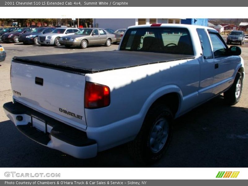 Summit White / Graphite 2001 Chevrolet S10 LS Extended Cab 4x4