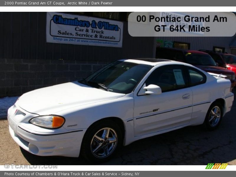 Arctic White / Dark Pewter 2000 Pontiac Grand Am GT Coupe