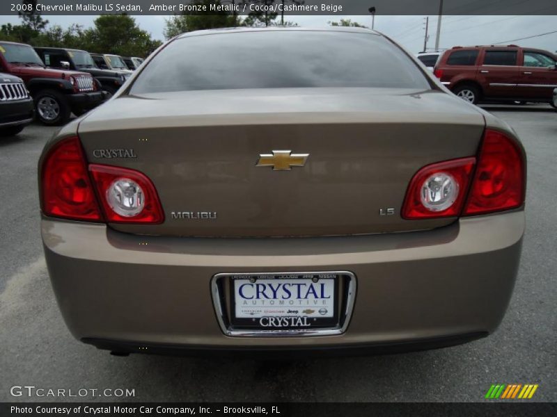 Amber Bronze Metallic / Cocoa/Cashmere Beige 2008 Chevrolet Malibu LS Sedan