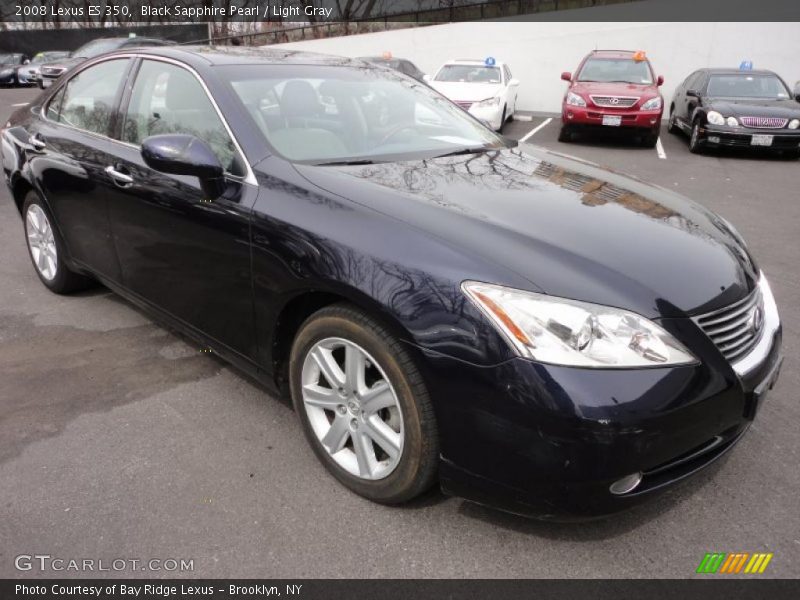 Black Sapphire Pearl / Light Gray 2008 Lexus ES 350